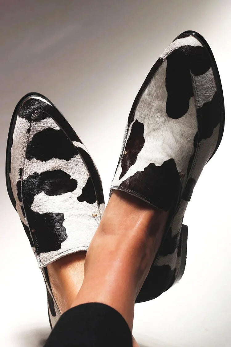 Billie™ Trendy Cow Print Slip-Ons