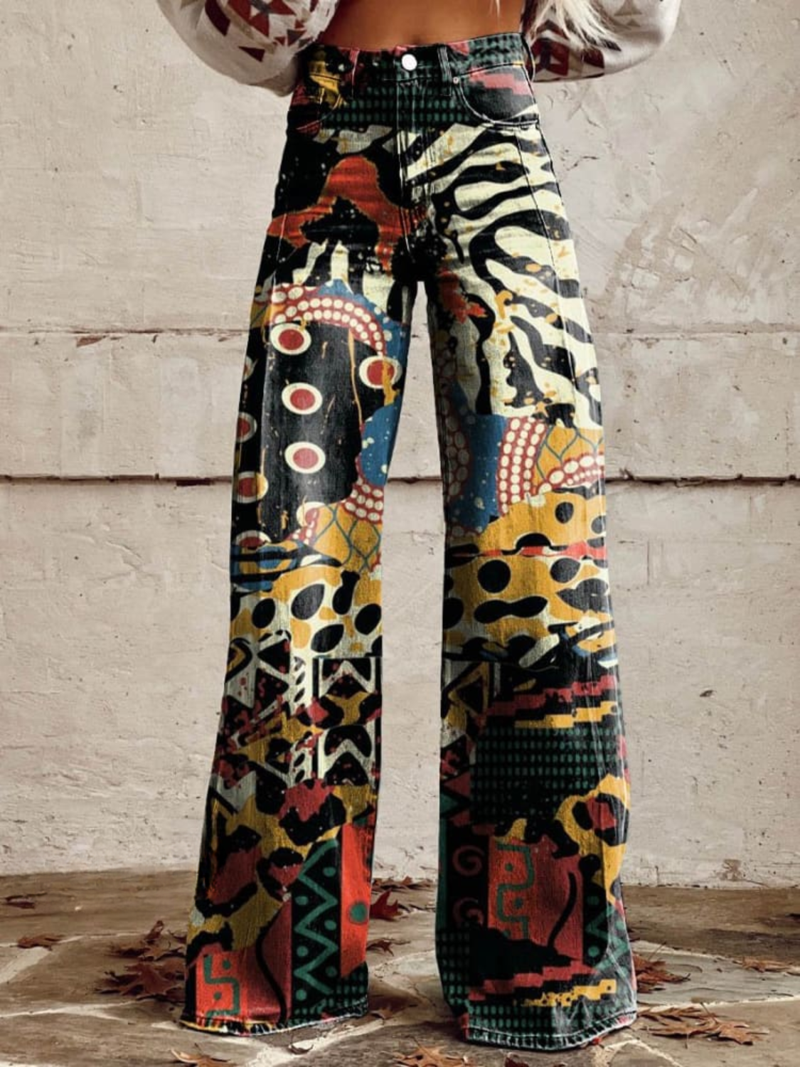Mia - Modern Colourful Wide Leg Pants