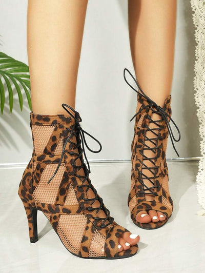 Rivka™ Chic Leopard Ankle Heels