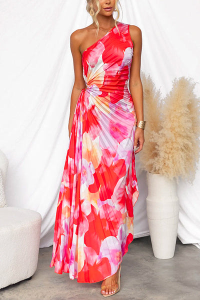 Kacie - Pleated Summer Maxi Dress