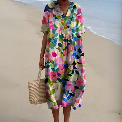 Giselle – Bloom light V-Neck Garden Dress