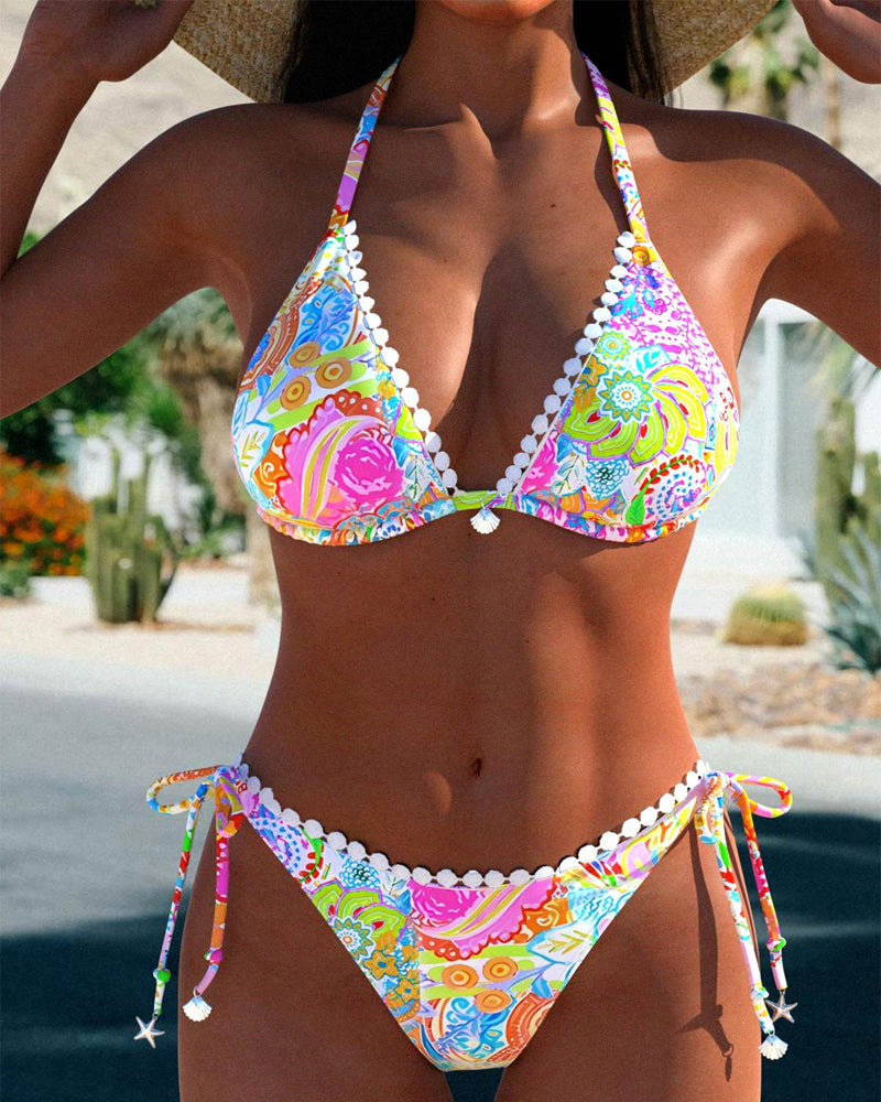 Valerie - Vibrant Lace Neck-Tie Bikini