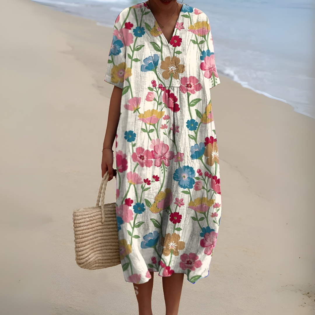 Giselle – Bloom light V-Neck Garden Dress