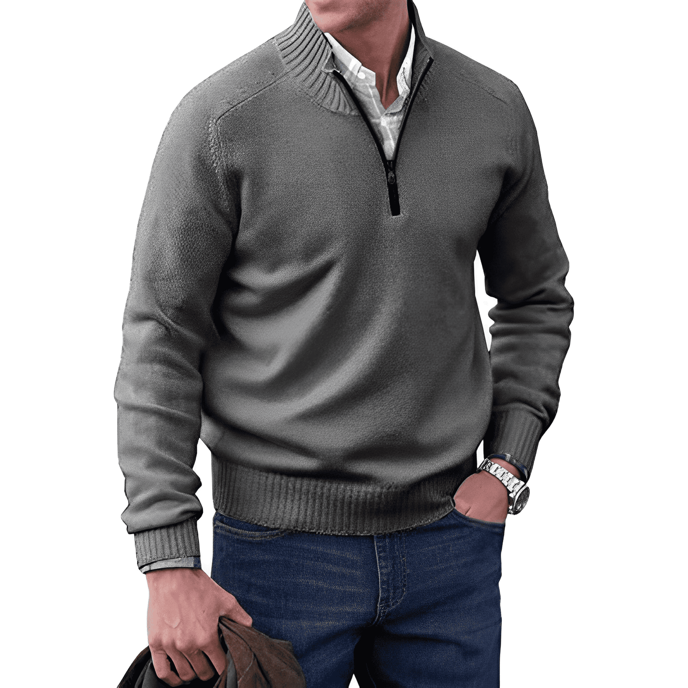 Thierry™  Zippered Sweater