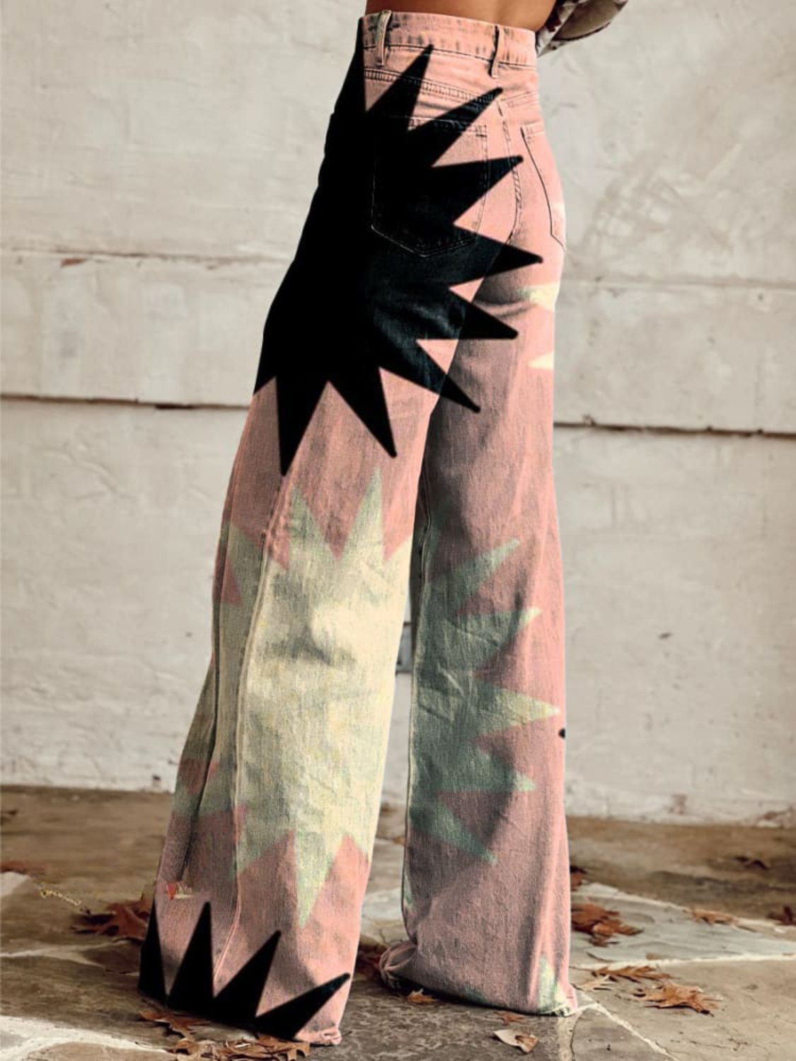 Sophia - Pink Explosion Wide Leg Pants