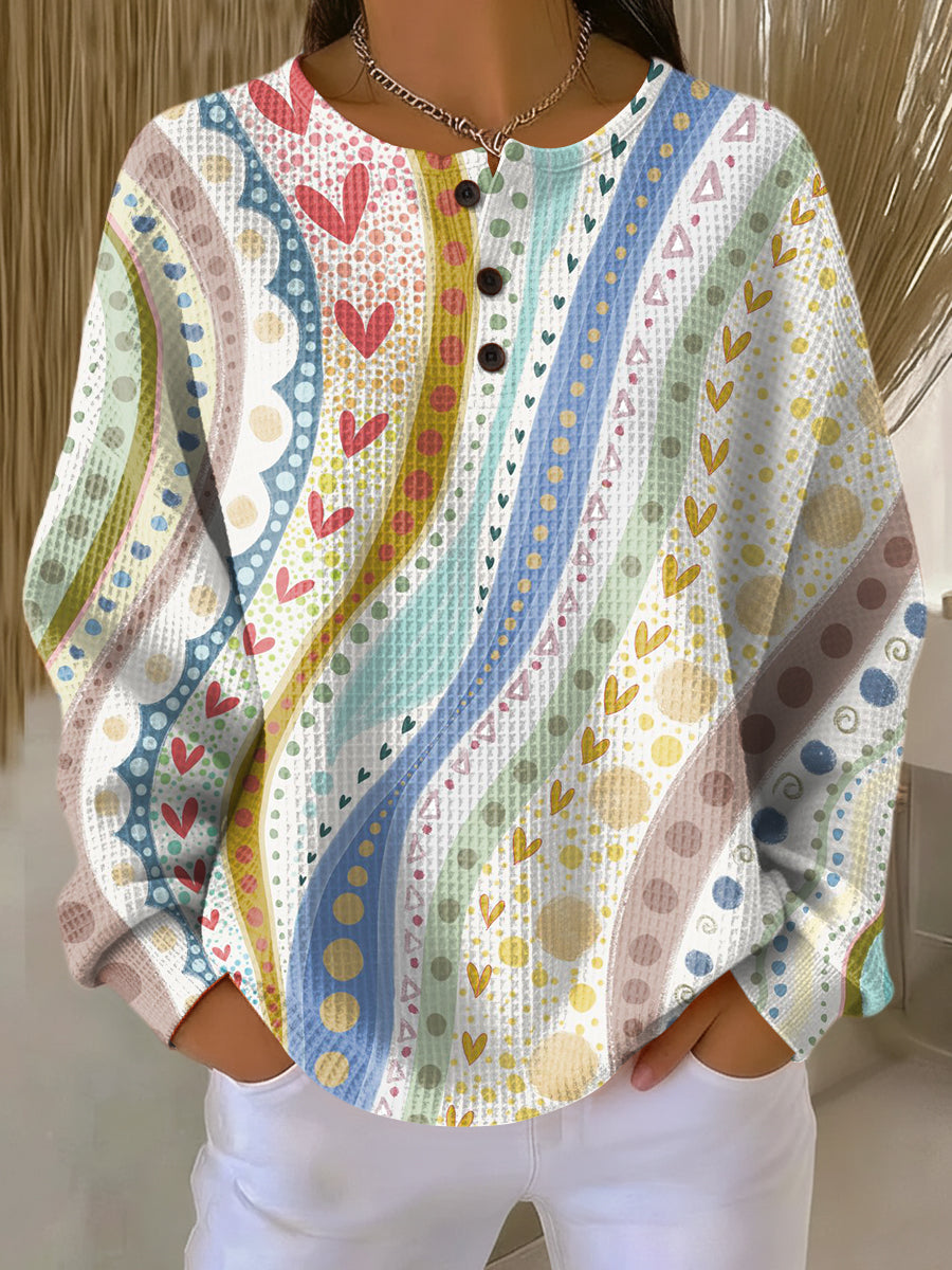 Luna | Sweater with Colourful Stripe Patterns