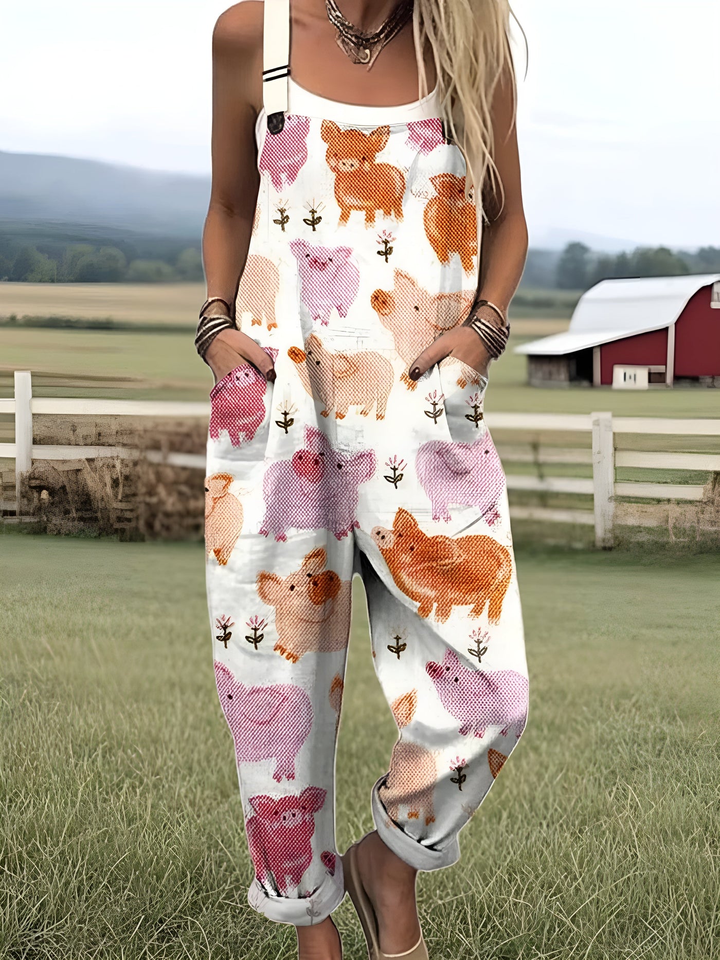Elowen - Piggy Patch Jumpsuit