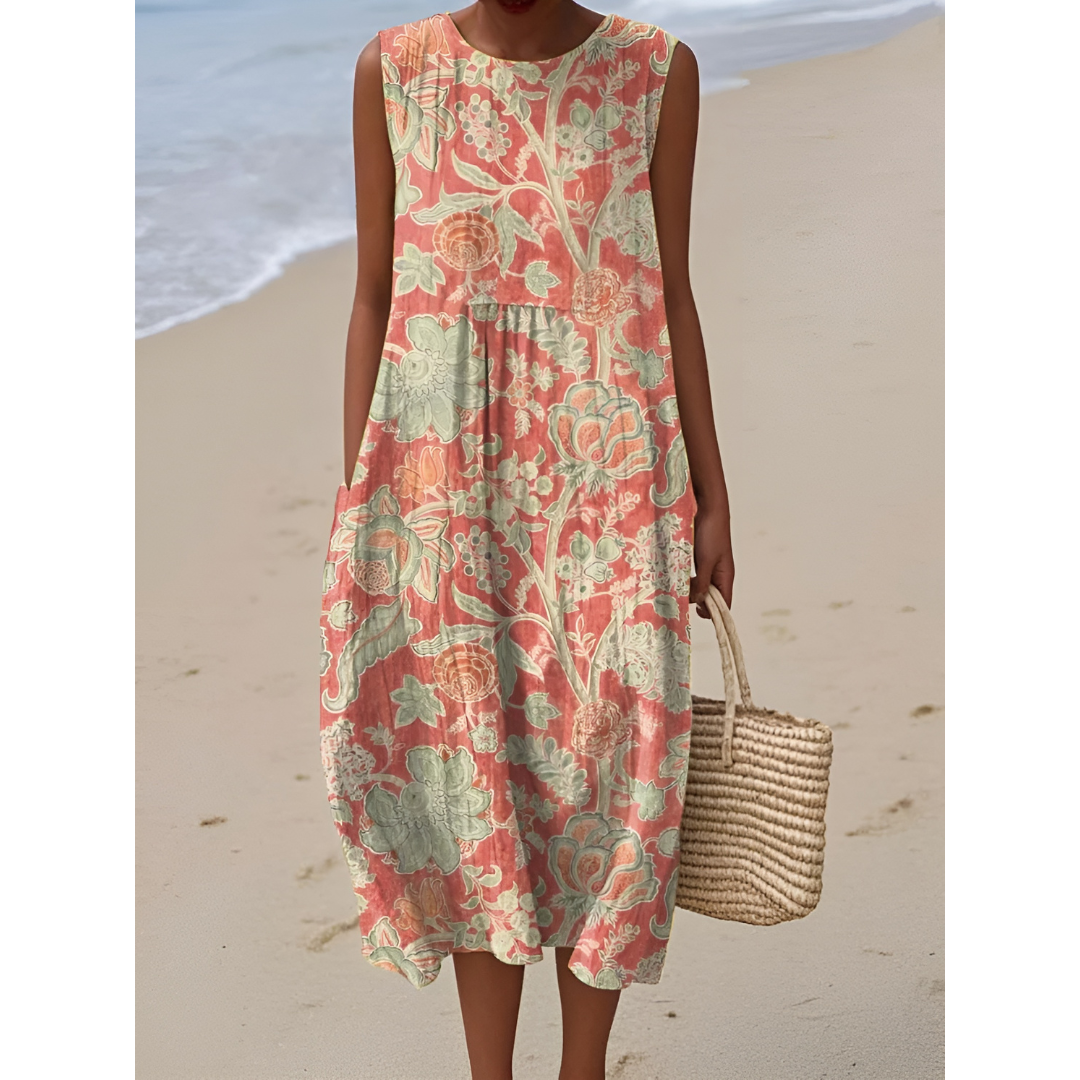 Harmony – Vintage Garden Sleeveless Dress