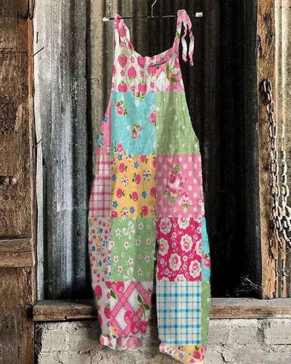 Savrani - Bohemian Floral Overalls - Effortless Style for Women, All-Day Comfort