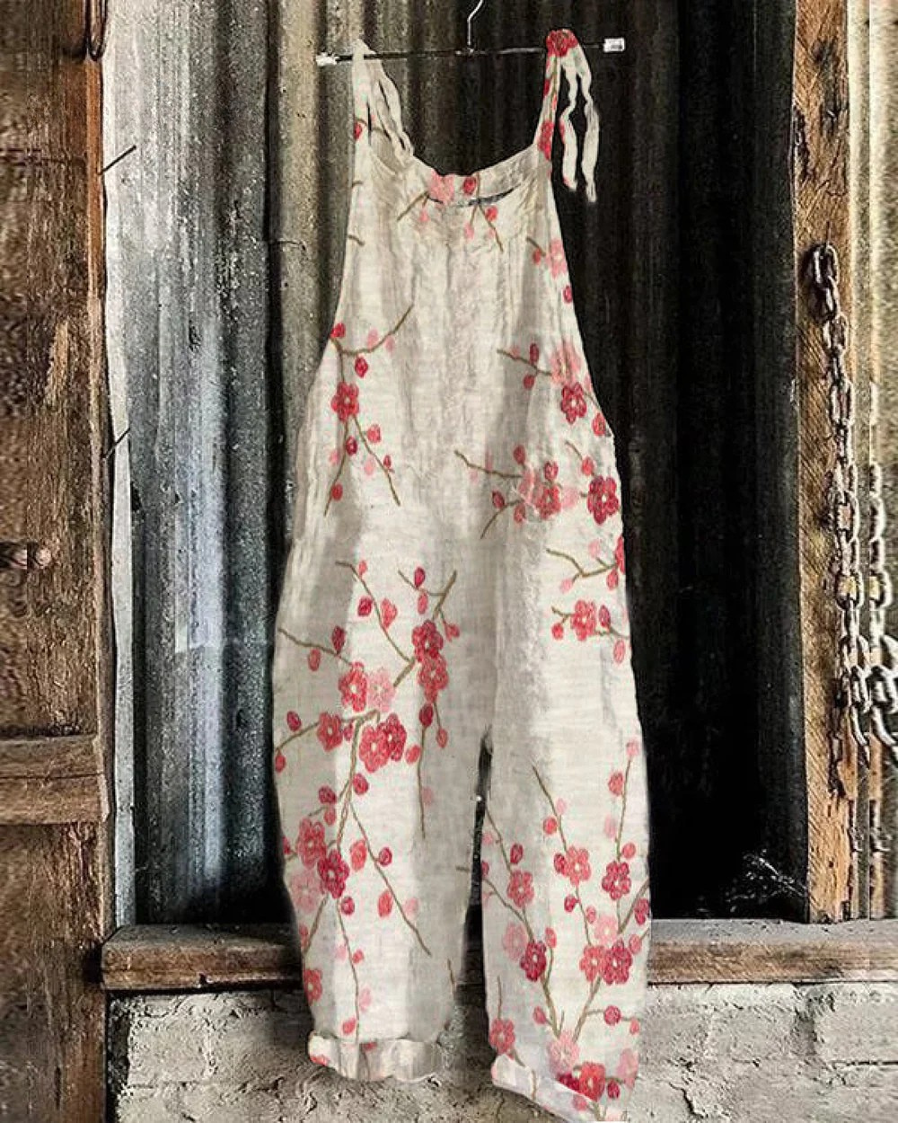Solea - Lightweight handmade cherry blossom jumpsuit