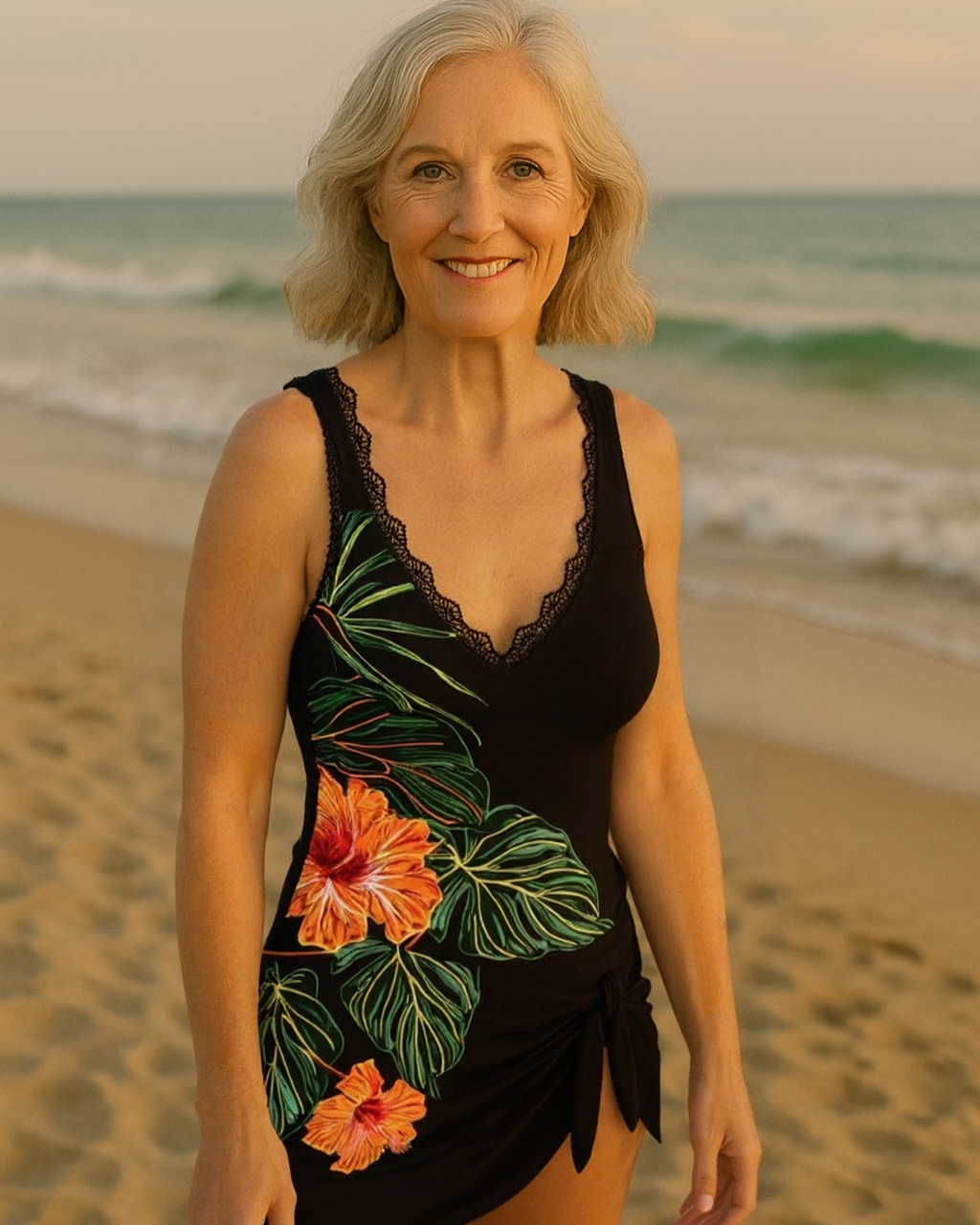 Carol - Floral Pattern Swim Tankini