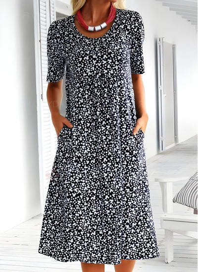 Qahira™  Casual Round Neck Dress