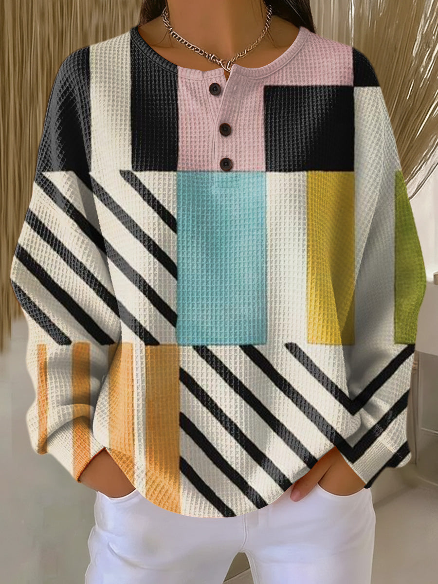 Karin | Sweater with Colourful Check Pattern