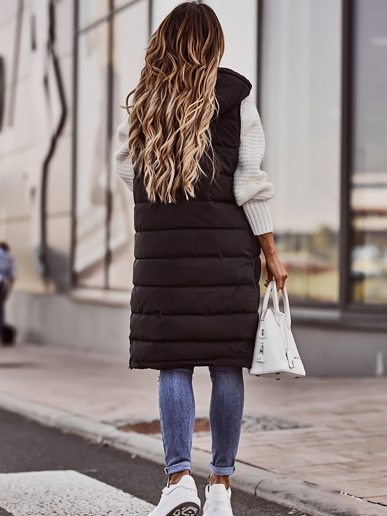 Adele™ Sleeveless Long Coat