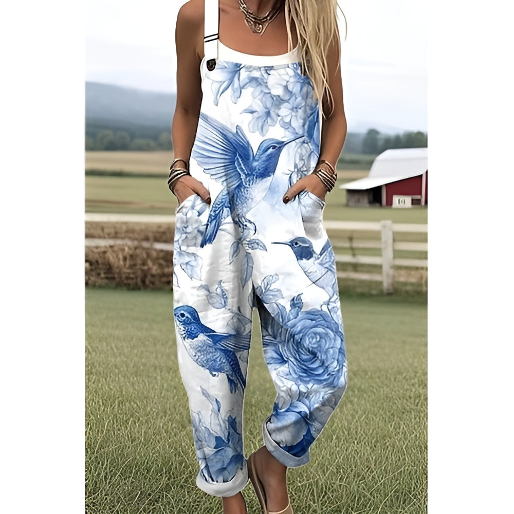 Nyla - Bluebird Bloom Jumpsuit