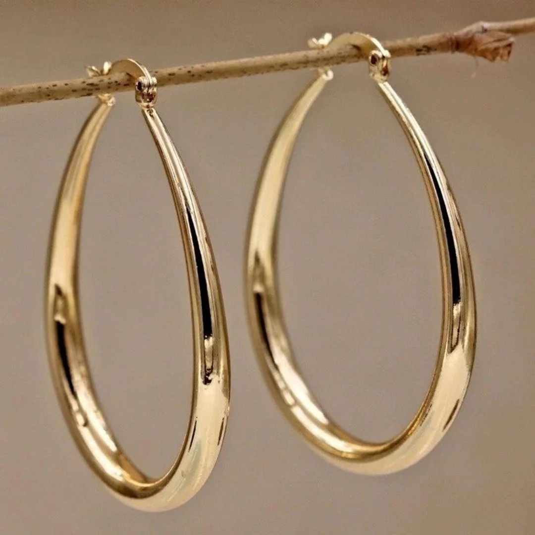 Abigail™ Vintage Gold Hoop Earrings
