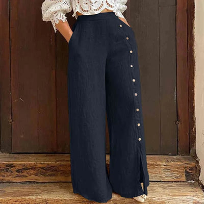 Hannah - Soft Plus Size Wide Leg Casual Pants